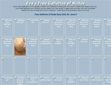 Tablet Screenshot of evasfreegalleries.com